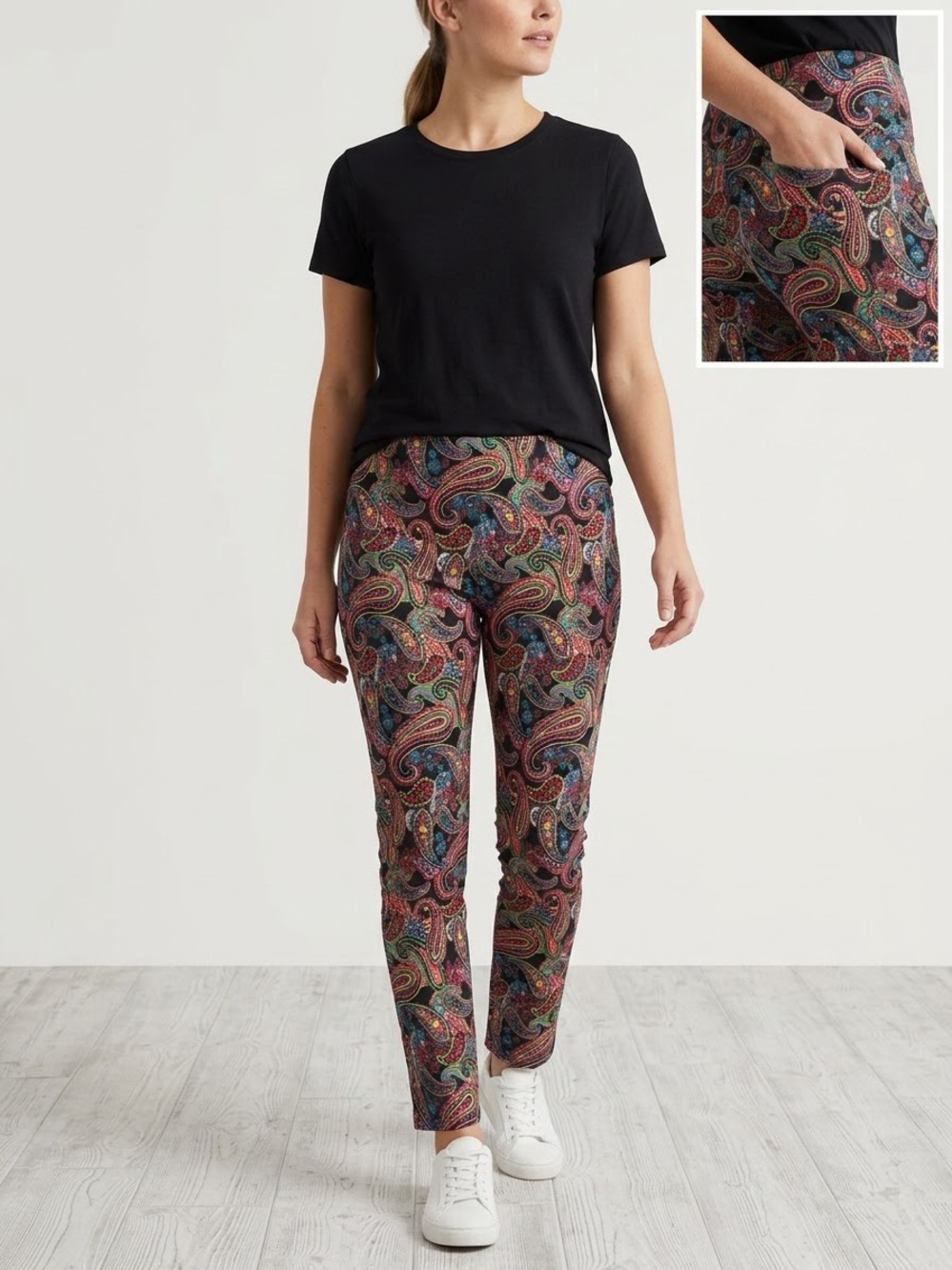 Attyre Multicolor Paisley Skinny Pants